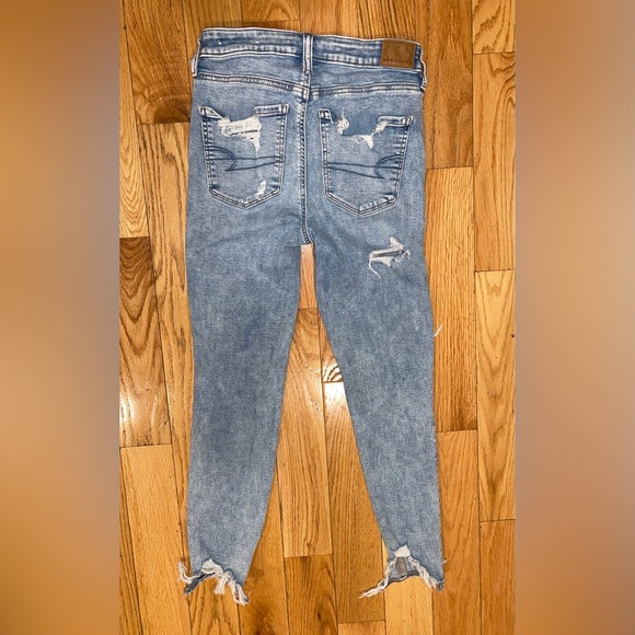 AMERICAN EAGLE - Ne(x)t Level Stretch - Ripped Super Hi-Rise Jeggings - Picture 3 of 6
